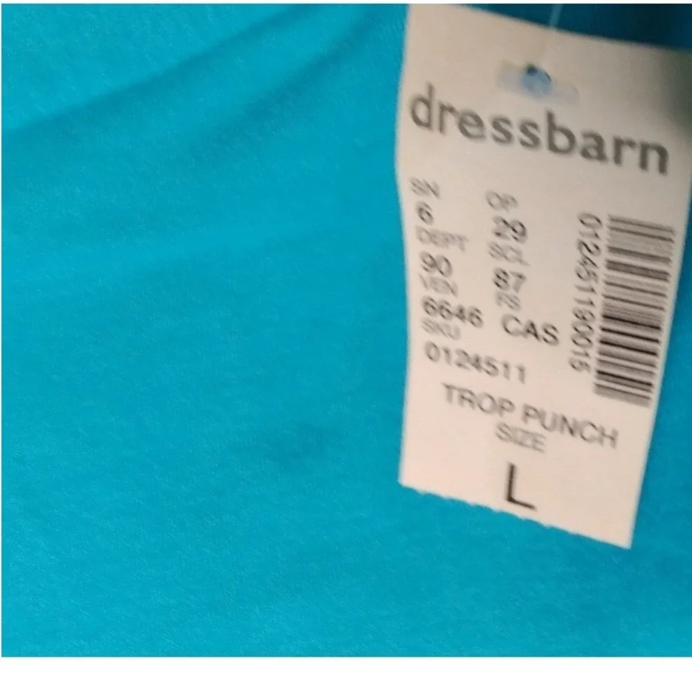 Dress barn Maxi Skirt Large Turquoise Aqua Pull on Stretch A-Line NWT Women's
